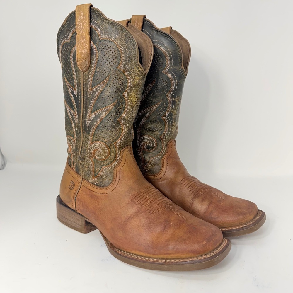 Durango Rebel Pro Womens 8.5M Western Boots Brown Olive Green Leather DRD0378 - Picture 10 of 16